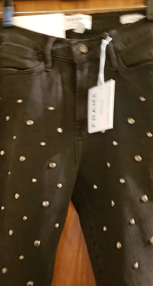 Black studded Frame jeans - Picture 4 of 6
